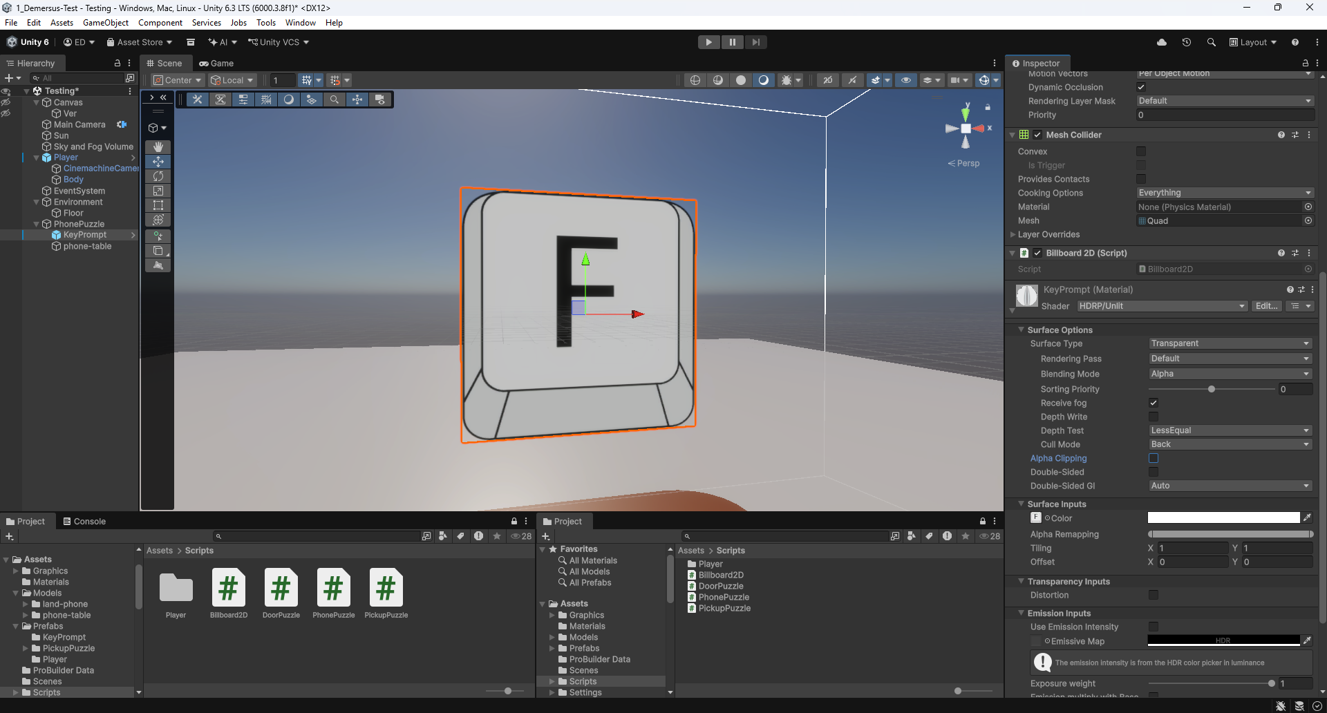Proper Key Prompt transparency setup