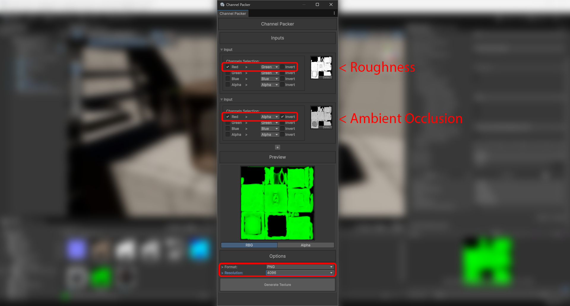 Channel Packer setup