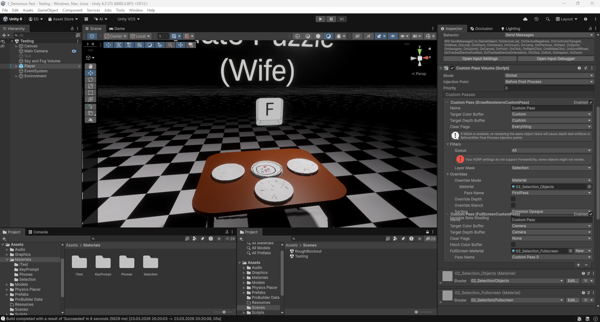 Custom Pass Volume error