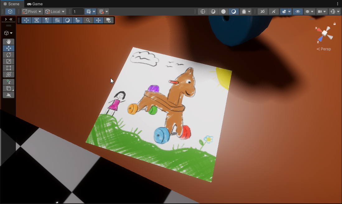 Toy horse drawing rough import