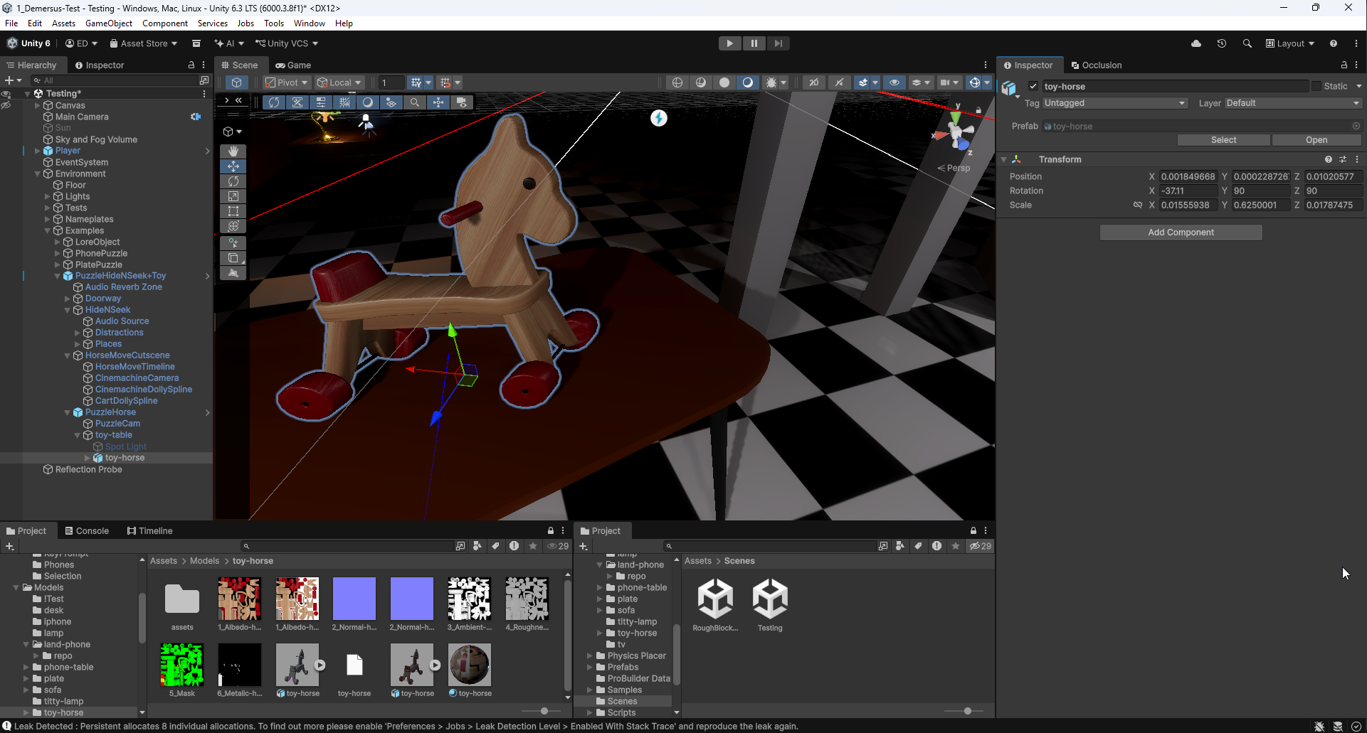Toy horse perspective issue