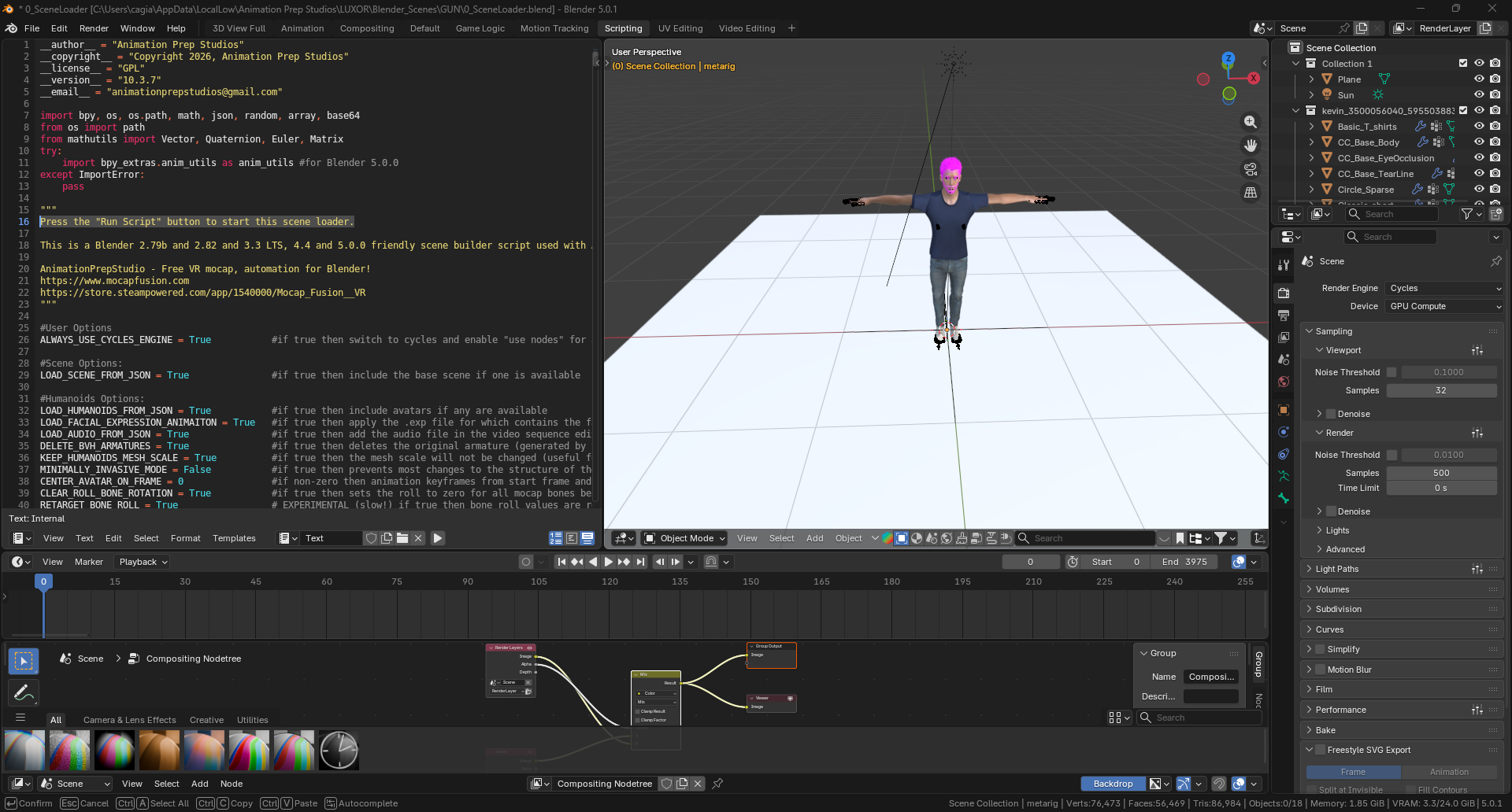 Blender import script