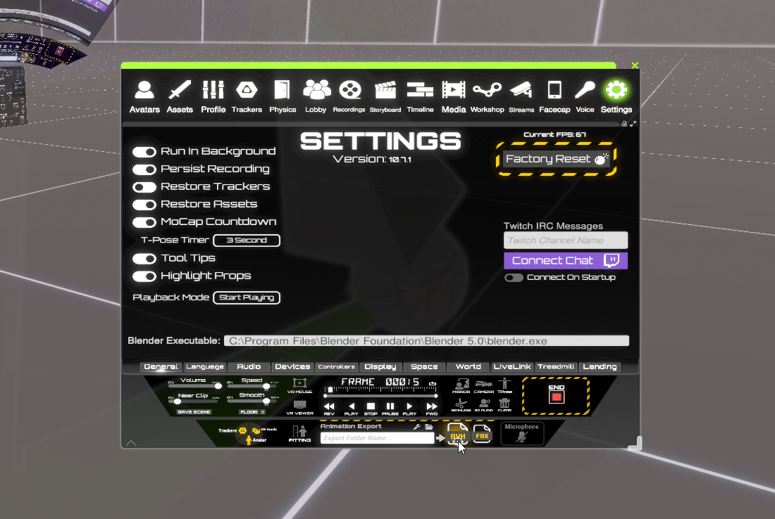 Mocap Fusion Blender path