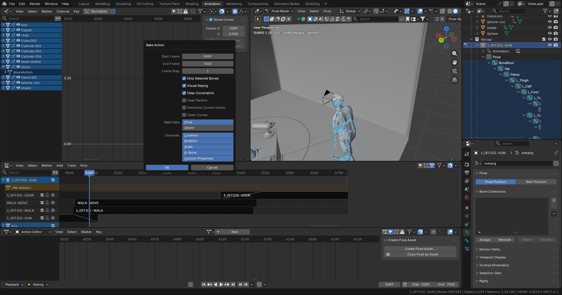 Mocap Pipeline Bake Settings