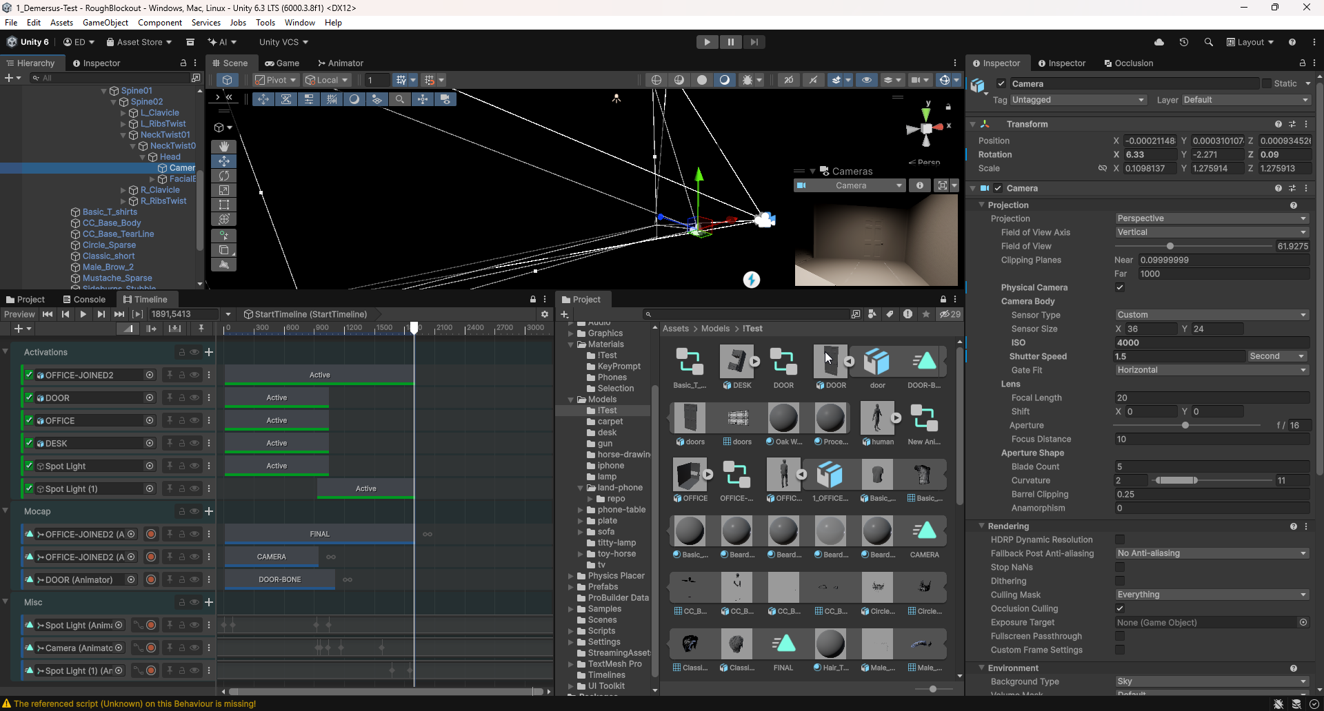Mocap Pipeline Working in Timeline