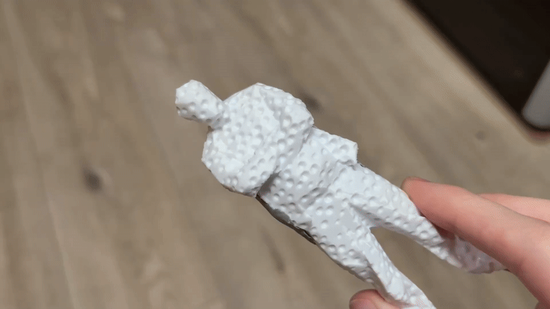 Clay test of the printed base