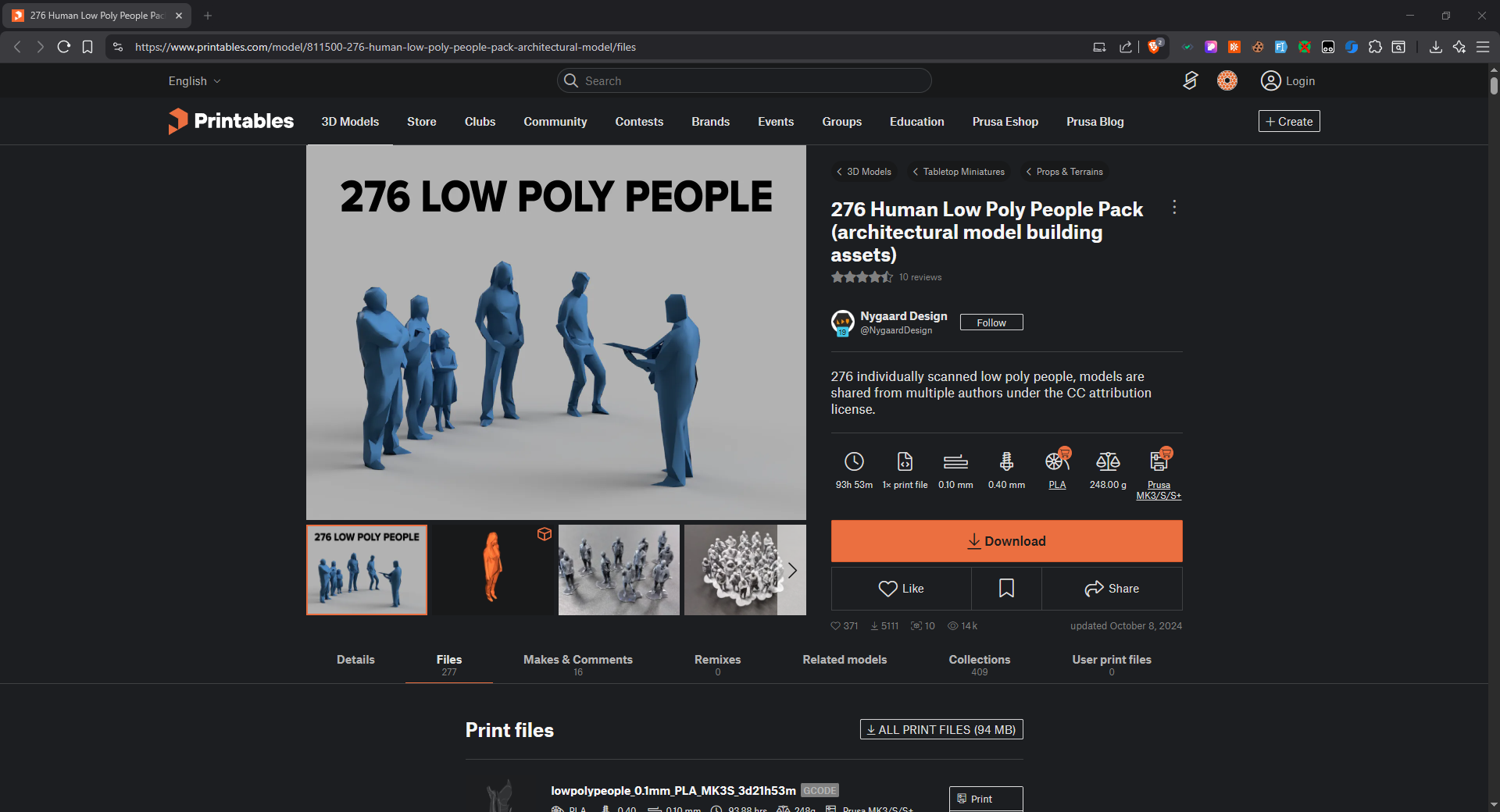 Low-poly people page on Printables